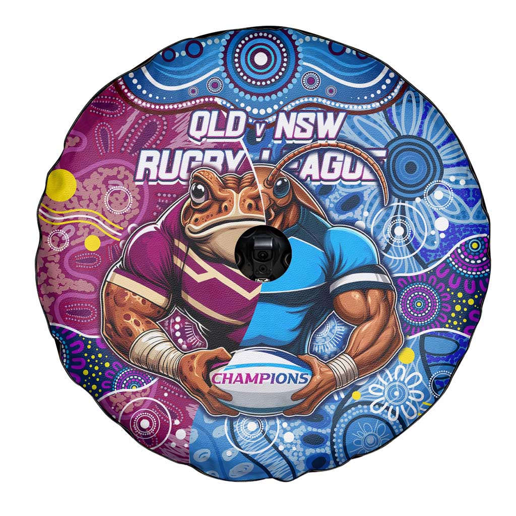 Blues Cockroaches And Maroons Cane Toads Spare Tire Cover State of Origin Aboriginal