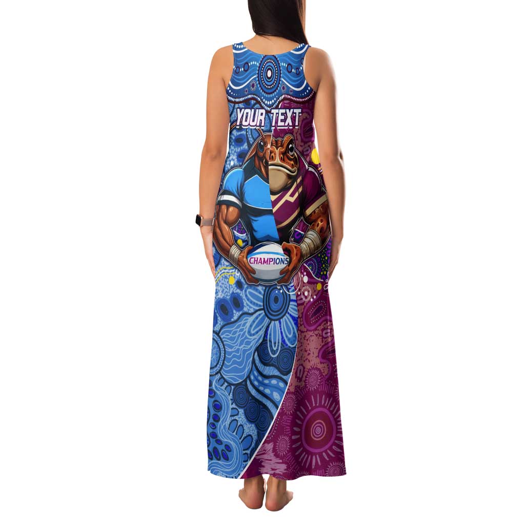 Custom Blues Cockroaches And Maroons Cane Toads Tank Maxi Dress State of Origin Aboriginal