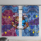 Blues Cockroaches And Maroons Cane Toads Window Curtain State of Origin Aboriginal