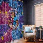 Blues Cockroaches And Maroons Cane Toads Window Curtain State of Origin Aboriginal