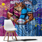 Blues Cockroaches And Maroons Cane Toads Window Curtain State of Origin Aboriginal