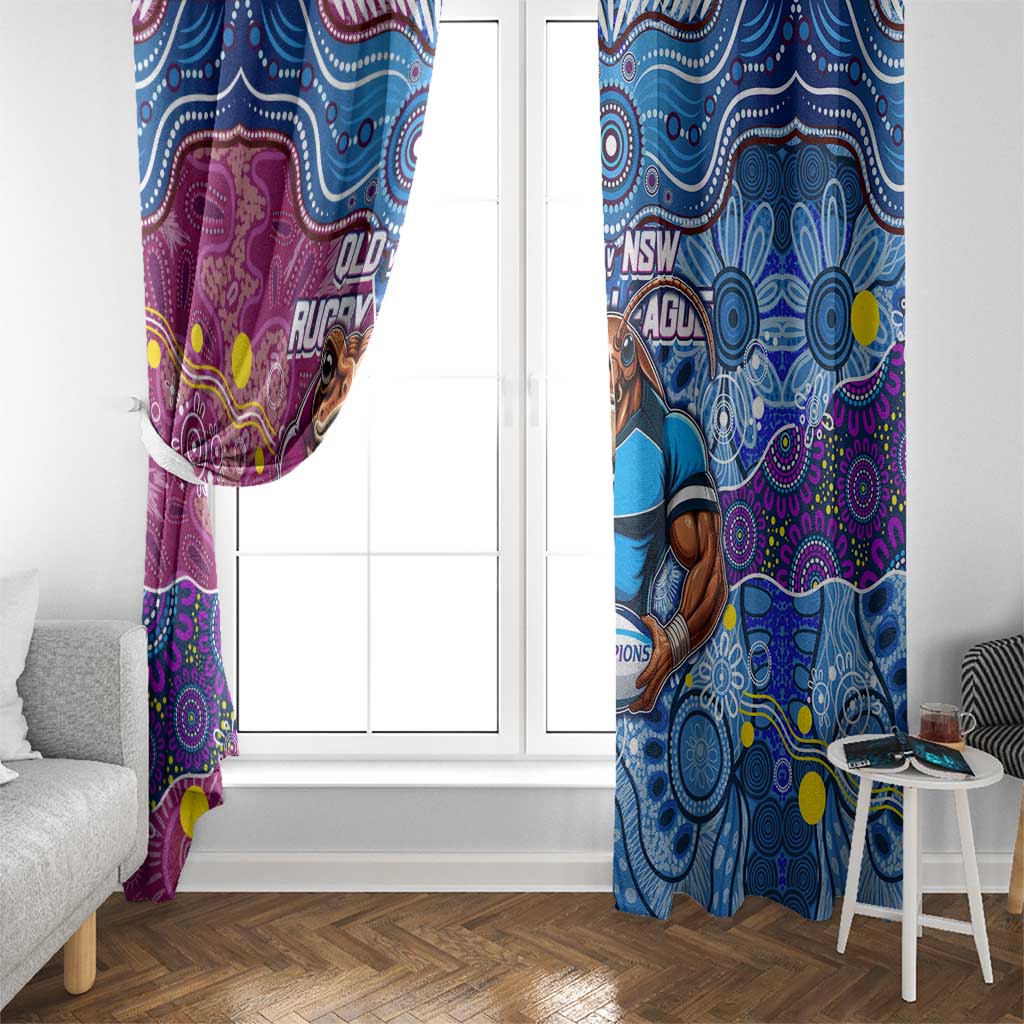 Blues Cockroaches And Maroons Cane Toads Window Curtain State of Origin Aboriginal