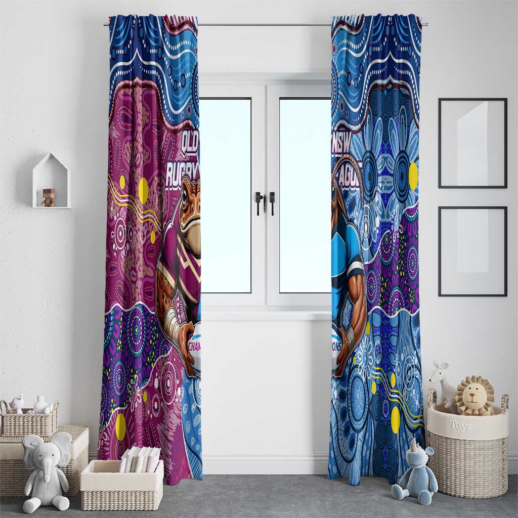 Blues Cockroaches And Maroons Cane Toads Window Curtain State of Origin Aboriginal