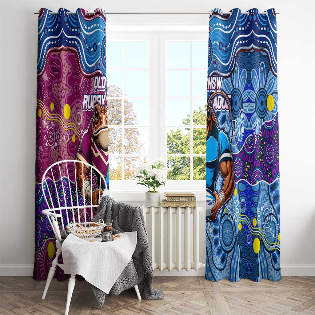 Blues Cockroaches And Maroons Cane Toads Window Curtain State of Origin Aboriginal
