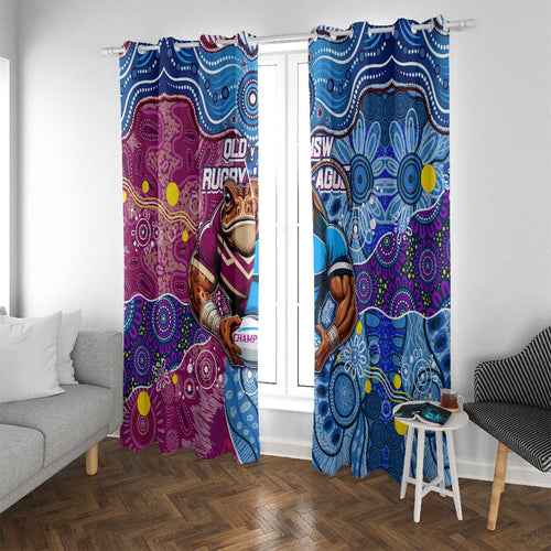 Blues Cockroaches And Maroons Cane Toads Window Curtain State of Origin Aboriginal