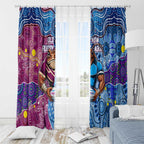 Blues Cockroaches And Maroons Cane Toads Window Curtain State of Origin Aboriginal