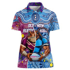 Custom Blues Cockroaches And Maroons Cane Toads Women Polo Shirt State of Origin Aboriginal