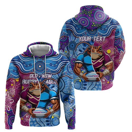 Custom Blues Cockroaches And Maroons Cane Toads Zip Hoodie State of Origin Aboriginal