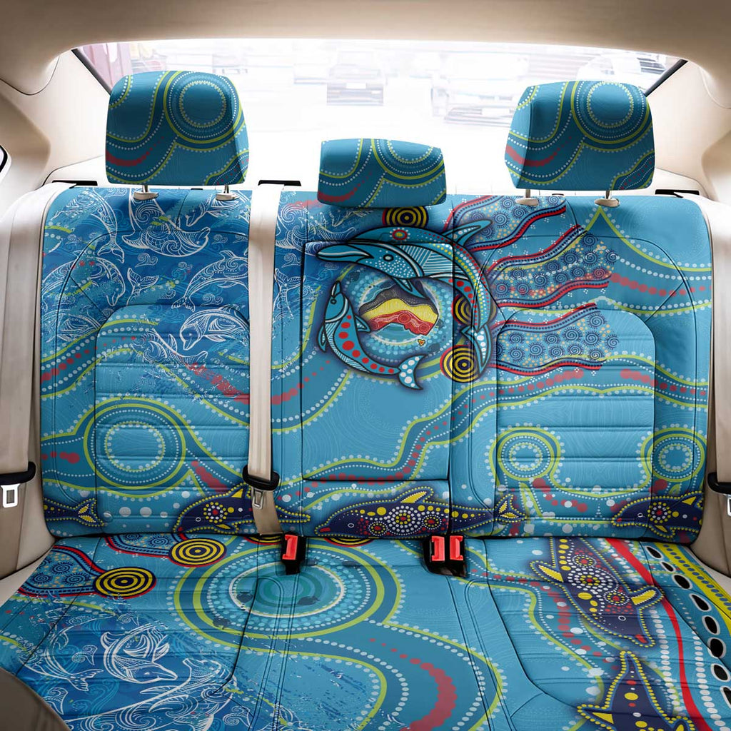 Dolphins Aboriginal Art Map Flag Australia Back Car Seat Cover