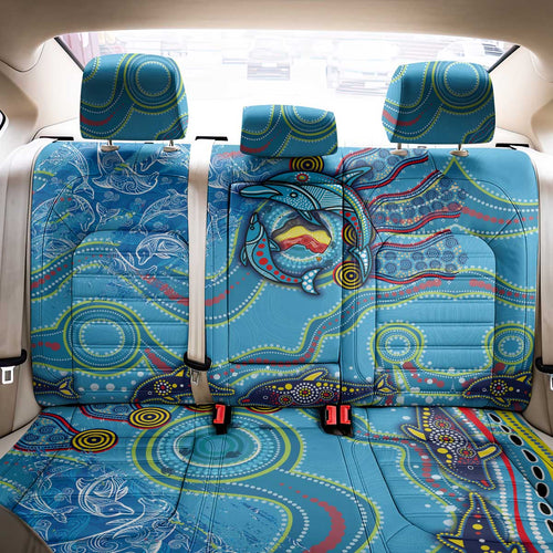 Dolphins Aboriginal Art Map Flag Australia Back Car Seat Cover