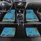 Dolphins Aboriginal Art Map Flag Australia Car Mats