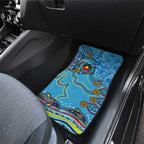 Dolphins Aboriginal Art Map Flag Australia Car Mats