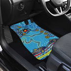 Dolphins Aboriginal Art Map Flag Australia Car Mats