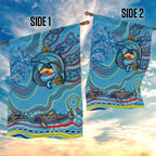 Dolphins Aboriginal Art Map Flag Australia Garden Flag