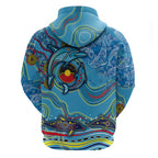 Dolphins Aboriginal Art Map Flag Australia Hoodie