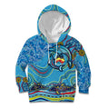 Dolphins Aboriginal Art Map Flag Australia Kid Hoodie