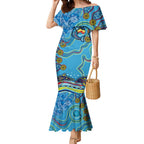 Dolphins Aboriginal Art Map Flag Australia Mermaid Dress
