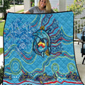 Dolphins Aboriginal Art Map Flag Australia Quilt