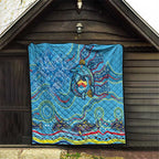 Dolphins Aboriginal Art Map Flag Australia Quilt