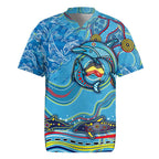 Dolphins Aboriginal Art Map Flag Australia Rugby Jersey