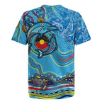 Dolphins Aboriginal Art Map Flag Australia Rugby Jersey