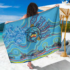Dolphins Aboriginal Art Map Flag Australia Sarong