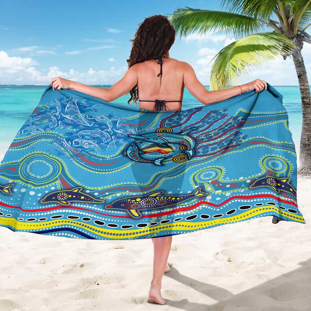 Dolphins Aboriginal Art Map Flag Australia Sarong