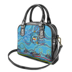 Dolphins Aboriginal Art Map Flag Australia Shoulder Handbag