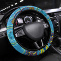Dolphins Aboriginal Art Map Flag Australia Steering Wheel Cover