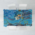 Dolphins Aboriginal Art Map Flag Australia Tablecloth