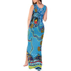 Dolphins Aboriginal Art Map Flag Australia Tank Maxi Dress