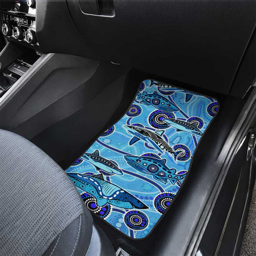 Sharks Aboriginal Australia Car Mats Indigenous Art Blue