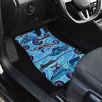 Sharks Aboriginal Australia Car Mats Indigenous Art Blue