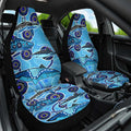 Sharks Aboriginal Australia Car Seat Cover Indigenous Art Blue