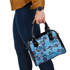 Sharks Aboriginal Australia Shoulder Handbag Indigenous Art Blue