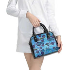 Sharks Aboriginal Australia Shoulder Handbag Indigenous Art Blue