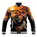 Dragonfly Aboriginal Australia Baseball Jacket Indigenous Art