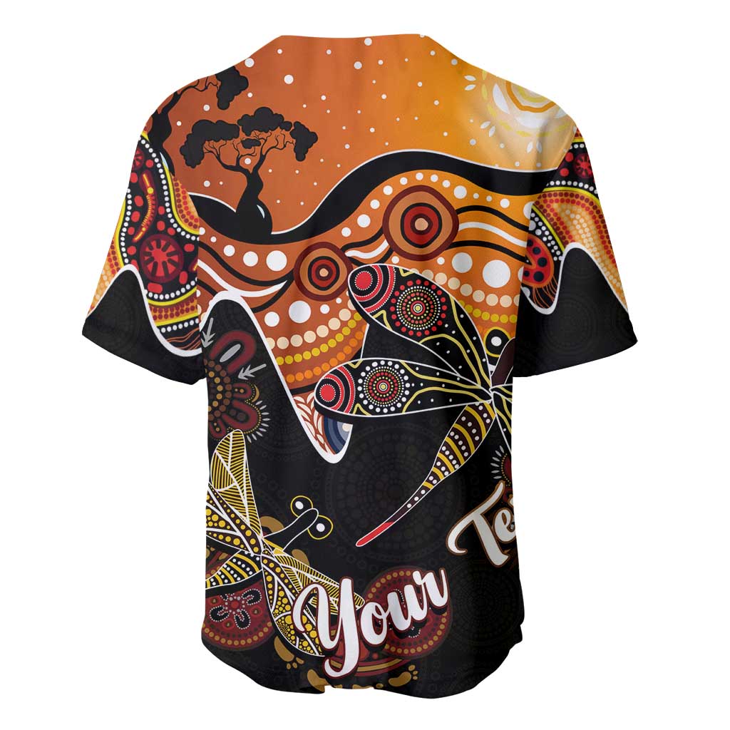 Dragonfly Aboriginal Australia Baseball Jersey Indigenous Art