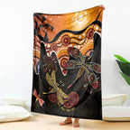 Dragonfly Aboriginal Australia Blanket Indigenous Art
