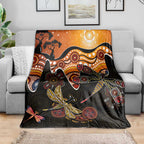Dragonfly Aboriginal Australia Blanket Indigenous Art
