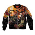 Dragonfly Aboriginal Australia Bomber Jacket Indigenous Art