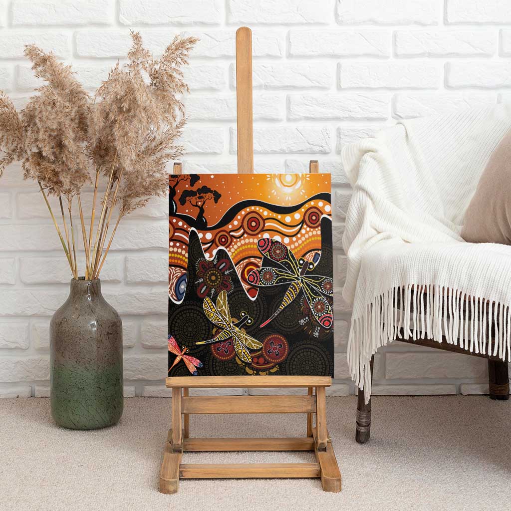 Dragonfly Aboriginal Australia Canvas Wall Art Indigenous Art
