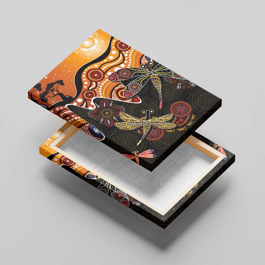Dragonfly Aboriginal Australia Canvas Wall Art Indigenous Art
