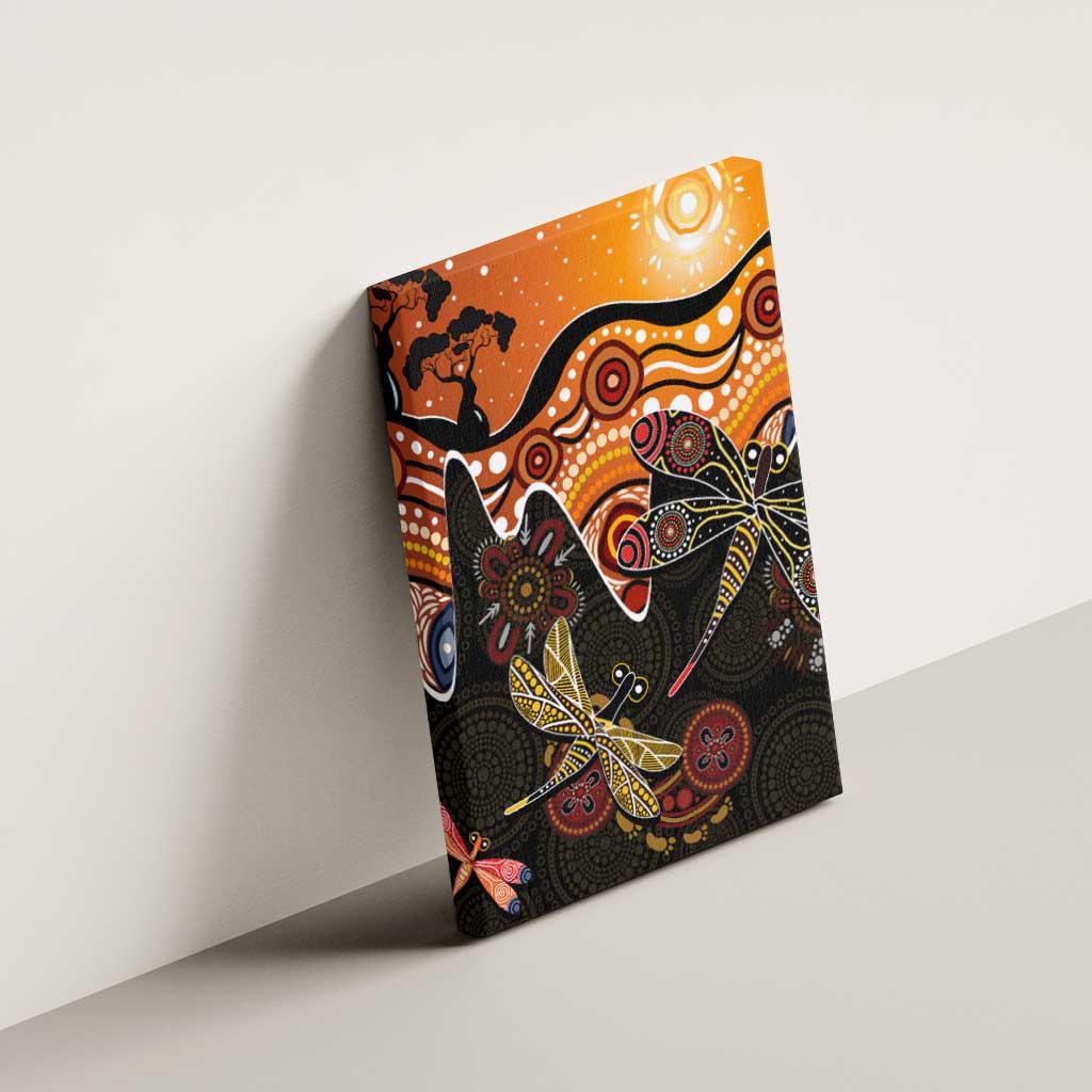 Dragonfly Aboriginal Australia Canvas Wall Art Indigenous Art