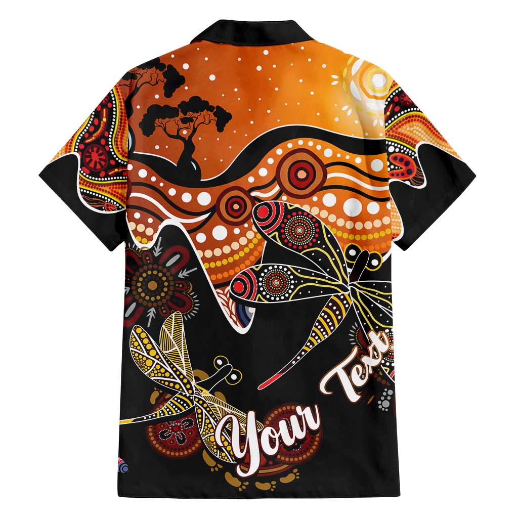 Dragonfly Aboriginal Australia Family Matching Long Sleeve Bodycon Dress and Hawaiian Shirt Indigenous Art