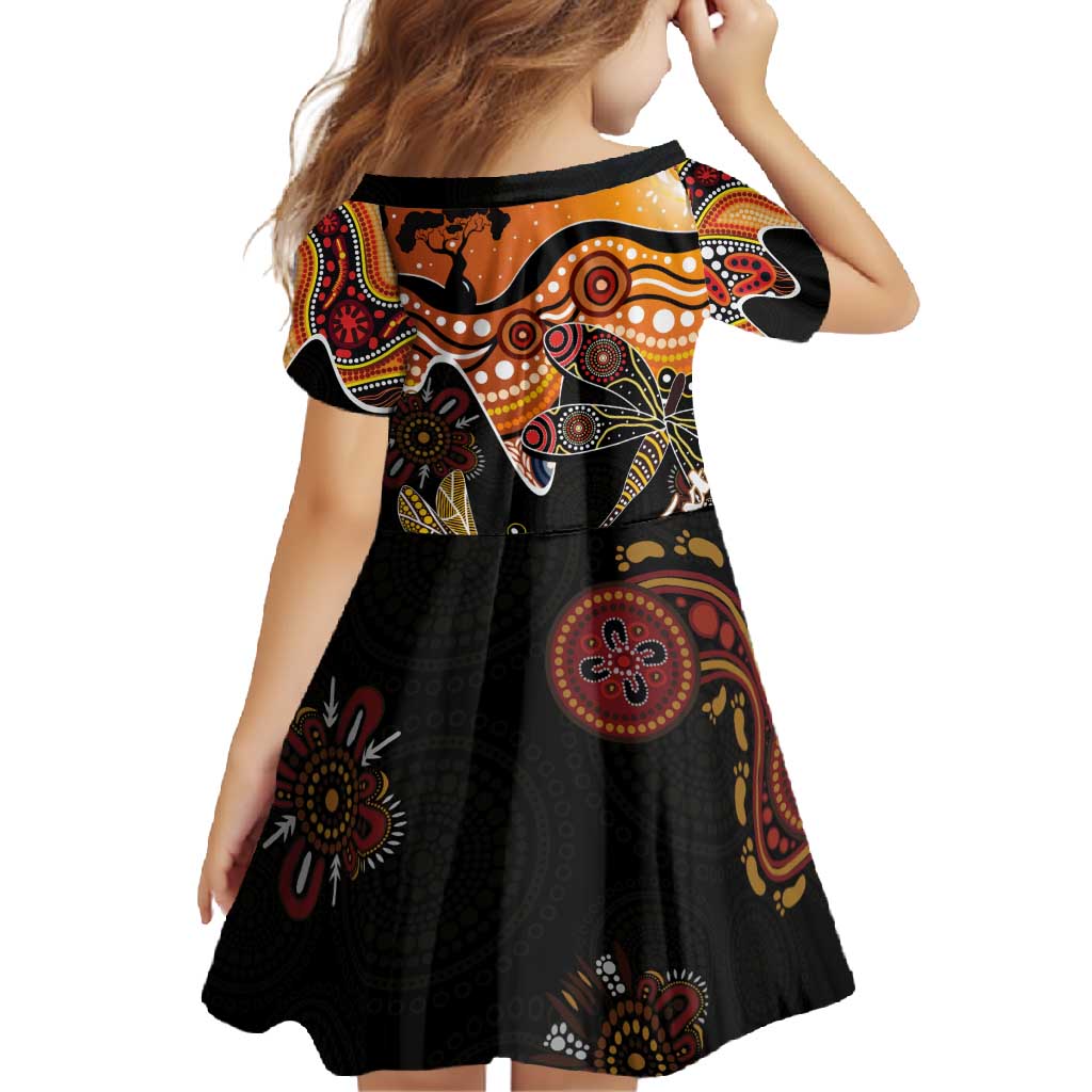 Dragonfly Aboriginal Australia Family Matching Mermaid Dress and Hawaiian Shirt Indigenous Art