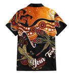Dragonfly Aboriginal Australia Family Matching Mermaid Dress and Hawaiian Shirt Indigenous Art