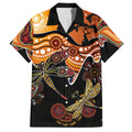 Dragonfly Aboriginal Australia Family Matching Puletasi and Hawaiian Shirt Indigenous Art
