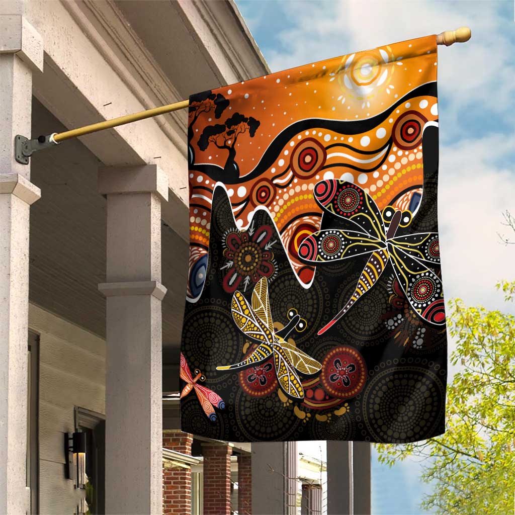 Dragonfly Aboriginal Australia Garden Flag Indigenous Art