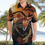 Dragonfly Aboriginal Australia Hawaiian Shirt Indigenous Art